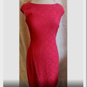 Chaps Pink Lace Dress